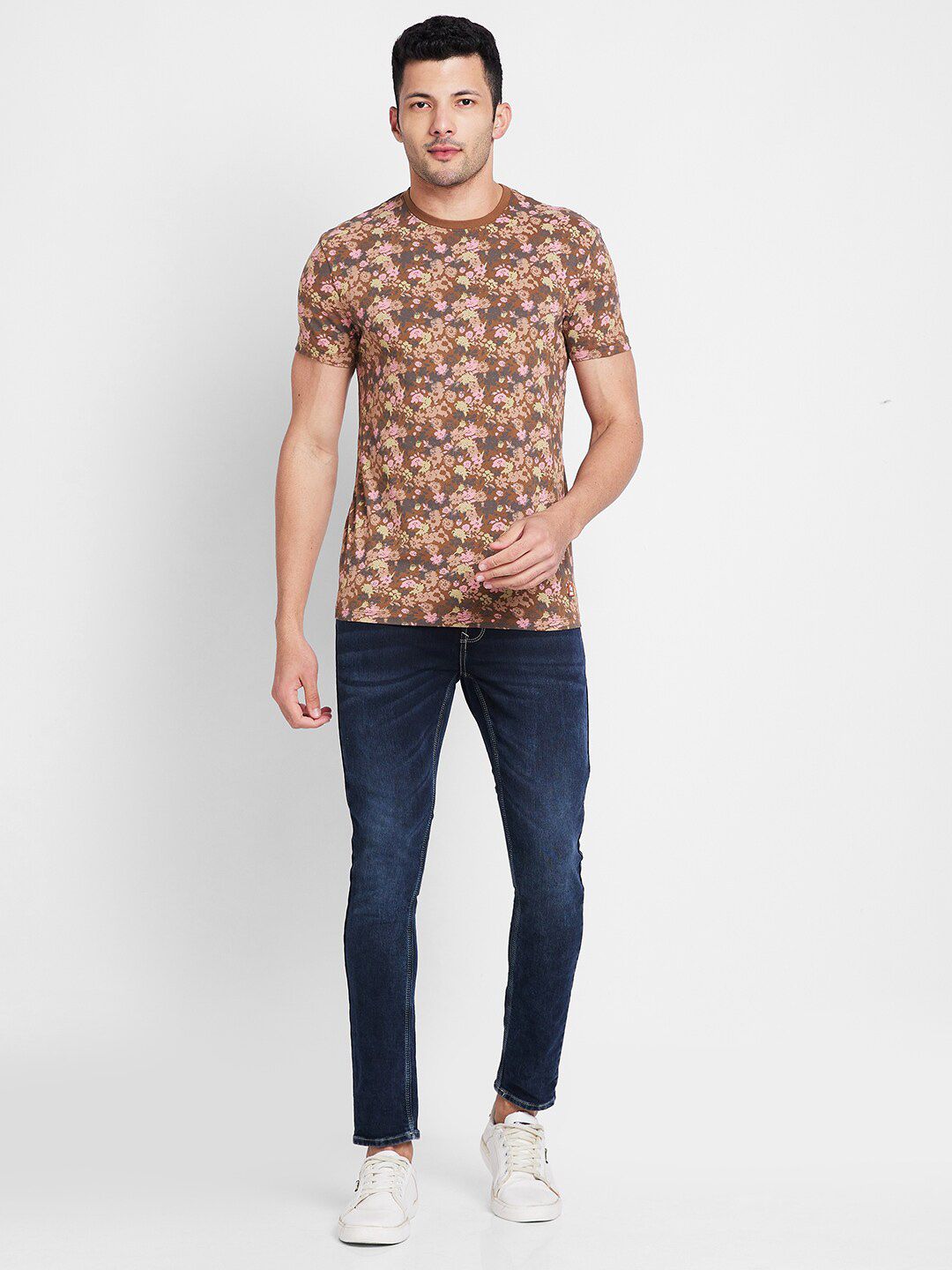 Being Human Floral Printed Round Neck T-shirt