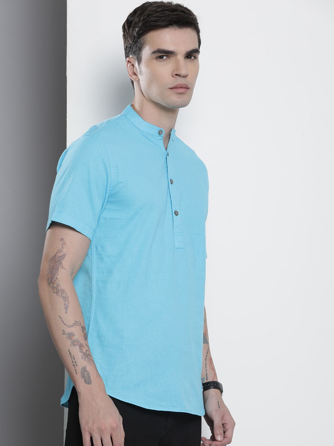 The Indian Garage Co Men Slim Fit Opaque Pure Cotton Casual Shirt