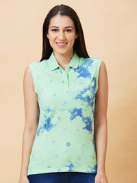 Being Human Abstract Printed Polo Collar Slim Fit T-shirt