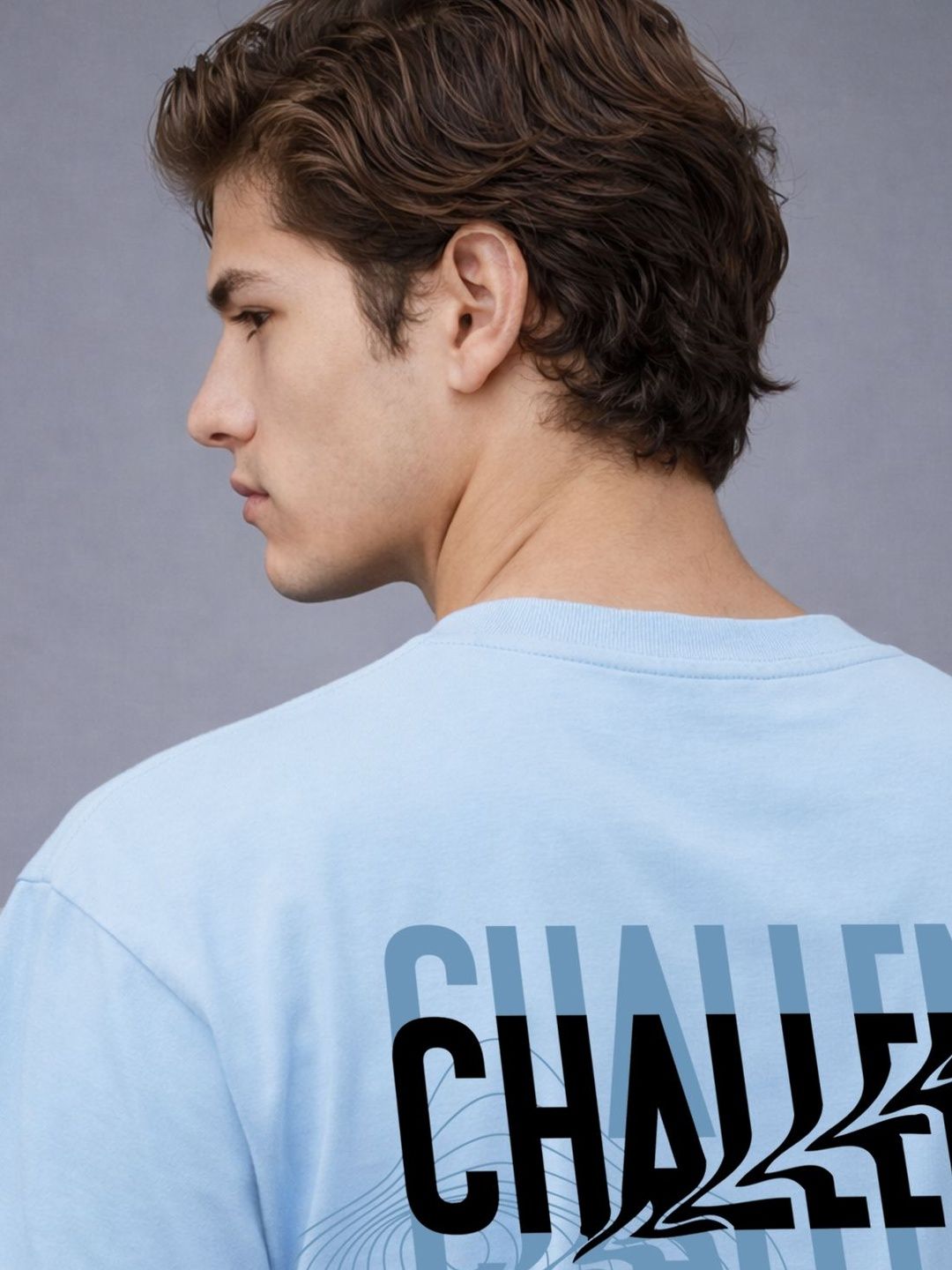 ADRO Men Printed Drop-Shoulder Sleeves T-shirt