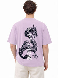 ADRO Men Printed Drop-Shoulder Sleeves T-shirt