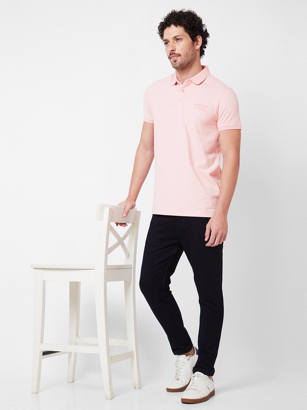 SPYKAR Polo Collar Cotton Slim Fit T-shirt