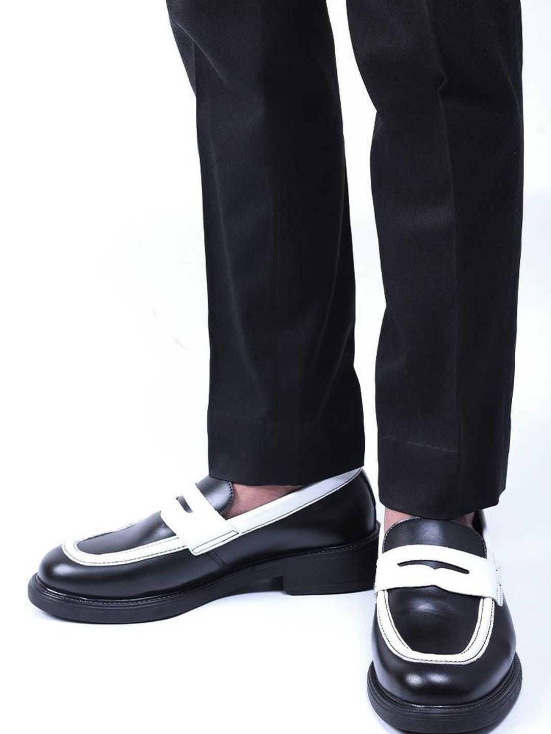 MONKSTORY Lelaki Black Loafers