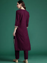 Indo Era Ethnic Motifs Embroidered Sequinned Kurta with Trousers