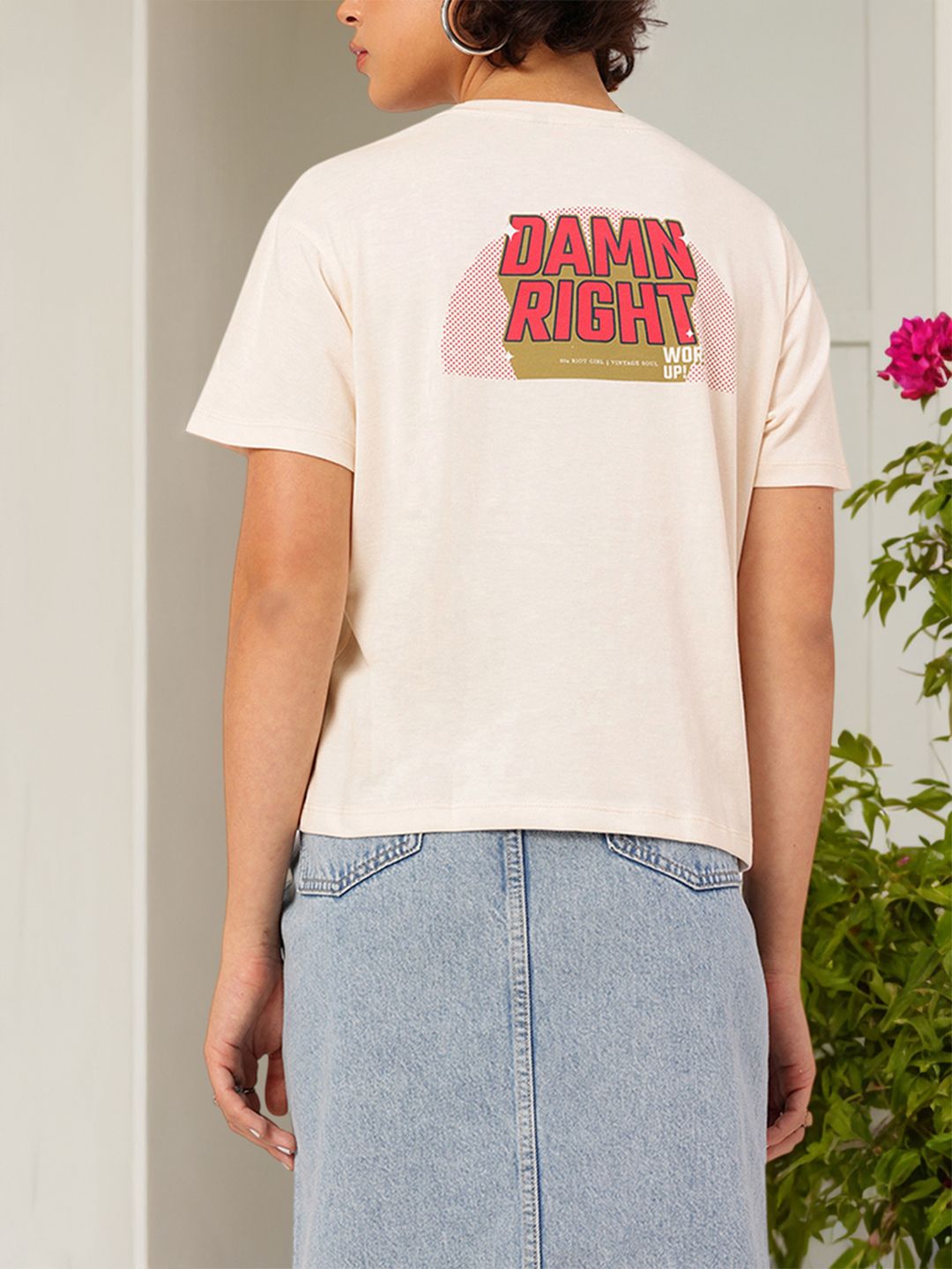 DressBerry Always Funky Typography Printed Casual Tee