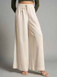 AND Women Solid High-Rise Culottes Trousers