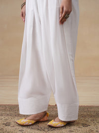 House of Chikankari Women Loose Fit Cotton Blend Salwar