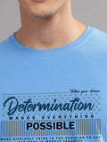 ADRO Typography Printed Round Neck Cotton T-shirt