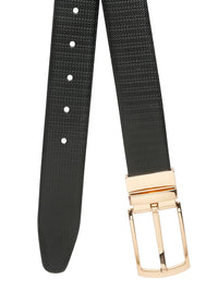 Teakwood Leathers Men Textured Leather Reversible Formal Belt