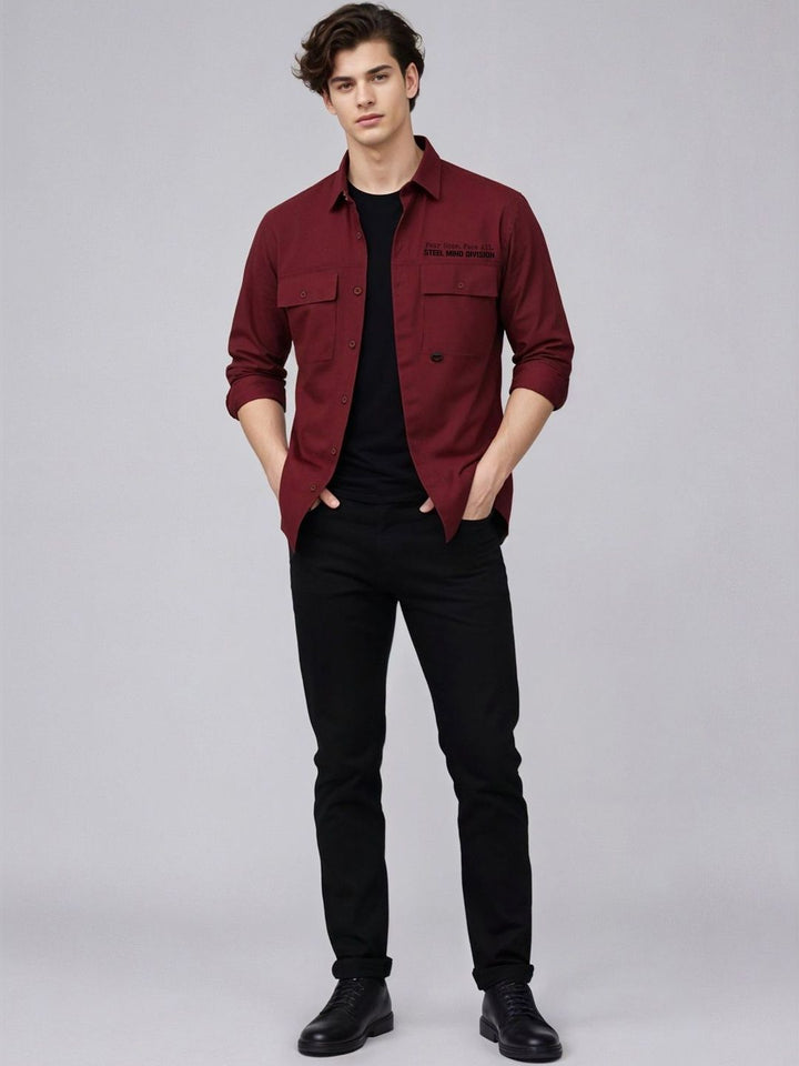 ADRO Classic Printed Cotton Twill Cargo Baju Kasual