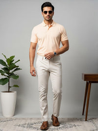 Tshirts ADRO Men Peach Cotton