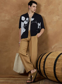 DENNISON Men Relaxed Baggy Easy Wash Pleated Korean Pants