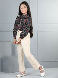 Cutiekins Girls Printed Top with Trousers