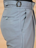 KLOTTHE Men Grey Lycra Formal Formal Trousers