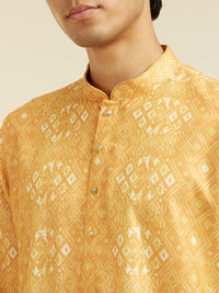 Diwas by Manyavar Ethnic Motifs Printed Mandarin Collar Straight Kurta