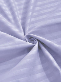 Aura Lavender & White Striped 300 TC Cadar Katil Single dengan 1 Sarung Bantal