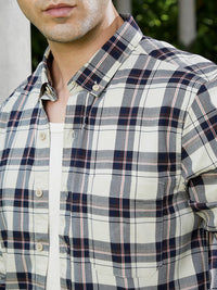 Campus Sutra Comfort Tartan Checked Regular Fit Casual Shirt