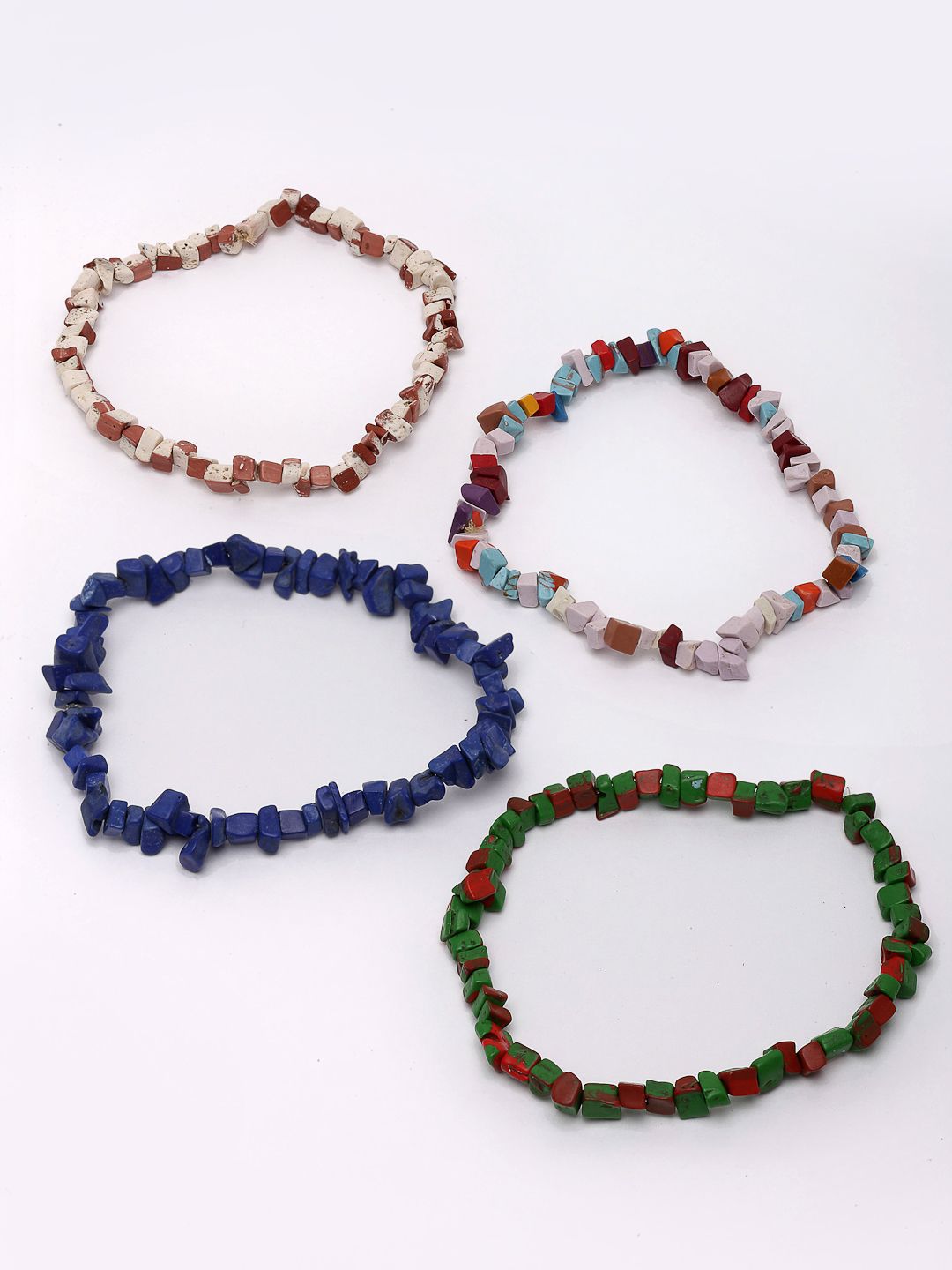 DressBerry Set Of 4 Gold-Plated Elasticated Bracelets