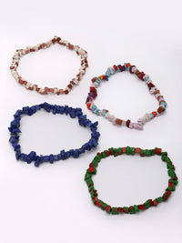 DressBerry Set Of 4 Gold-Plated Elasticated Bracelets