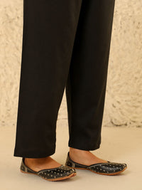 House of Chikankari Women Black Cotton Solid Pant