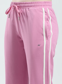 Monte Carlo Women Mid-Rise Regular Fit Track Pants with Side Stripes