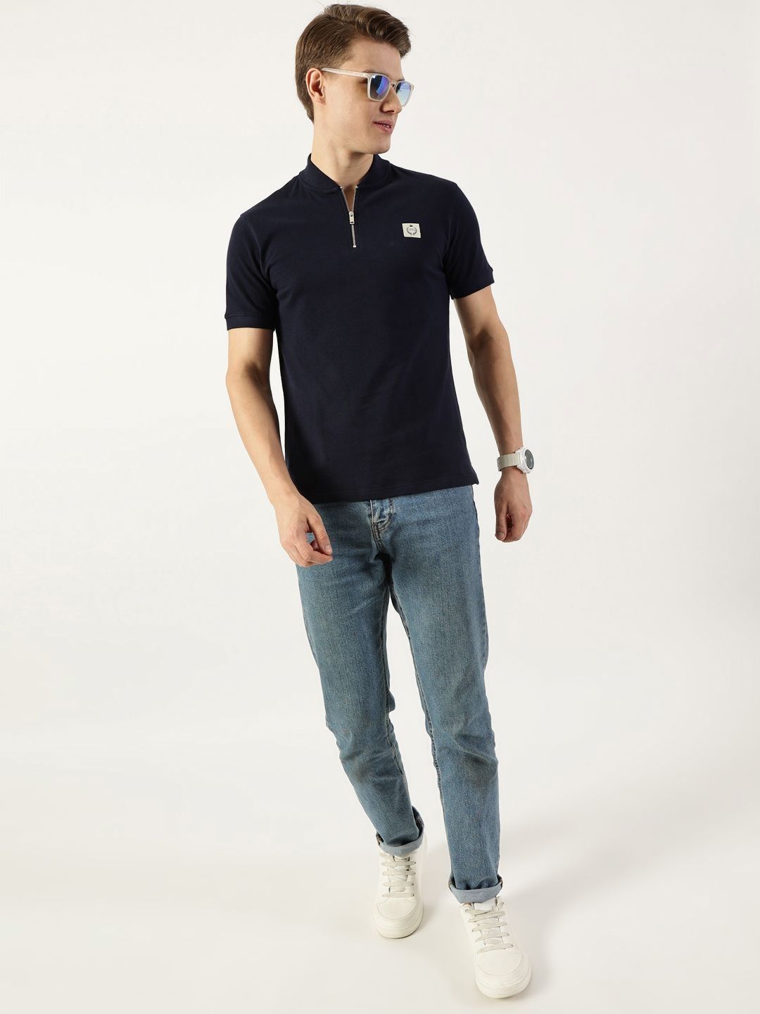 Thomas Scott Men Mandarin Collar T-shirt