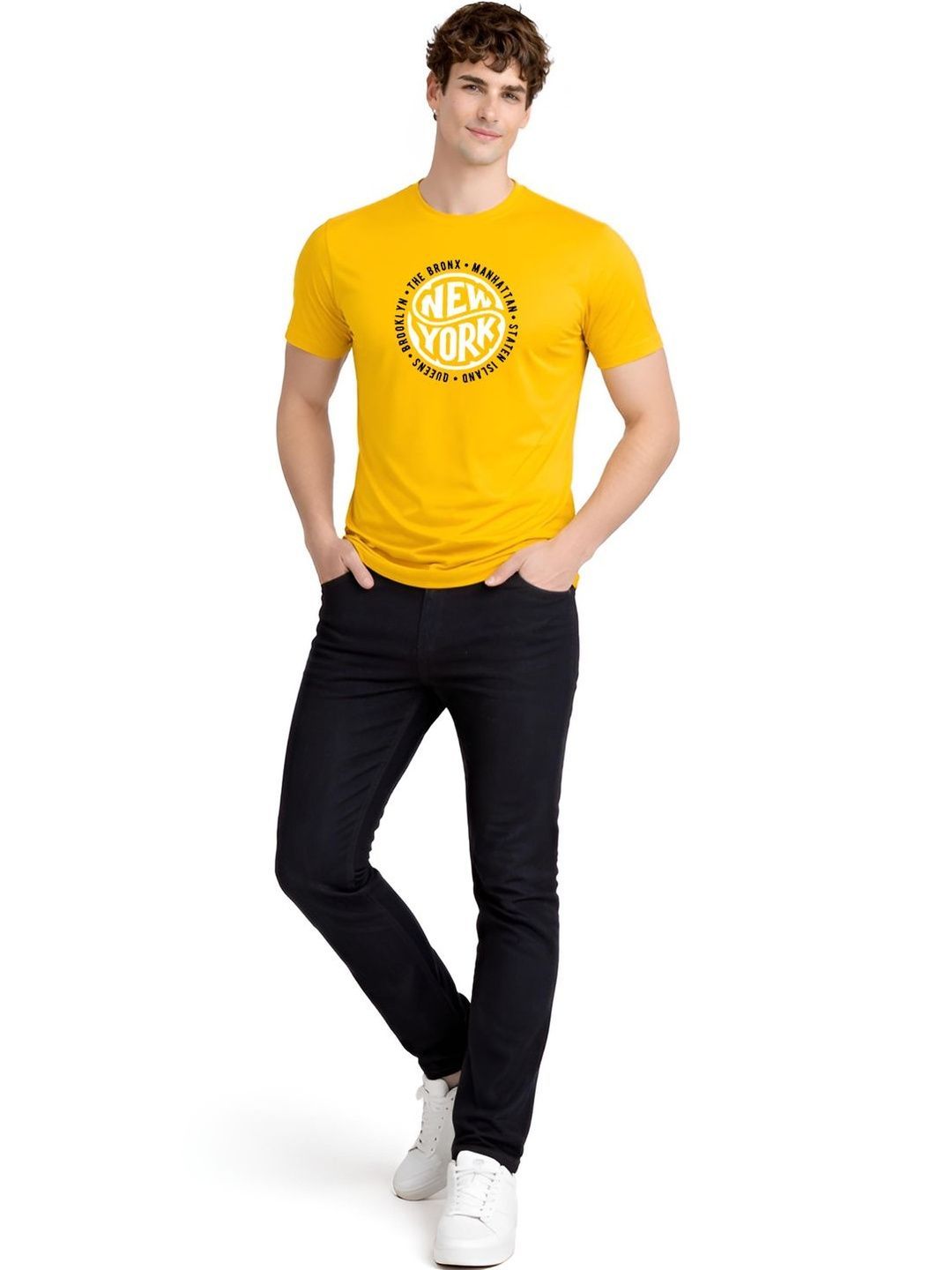 ADRO Men Typography Printed T-shirt