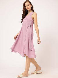 DressBerry Self-Designed A-line Dress with Belted Hoop