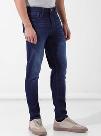 The Indian Garage Co Men Slim Fit Mid-Rise Clean Look No Fade Stretchable Jeans