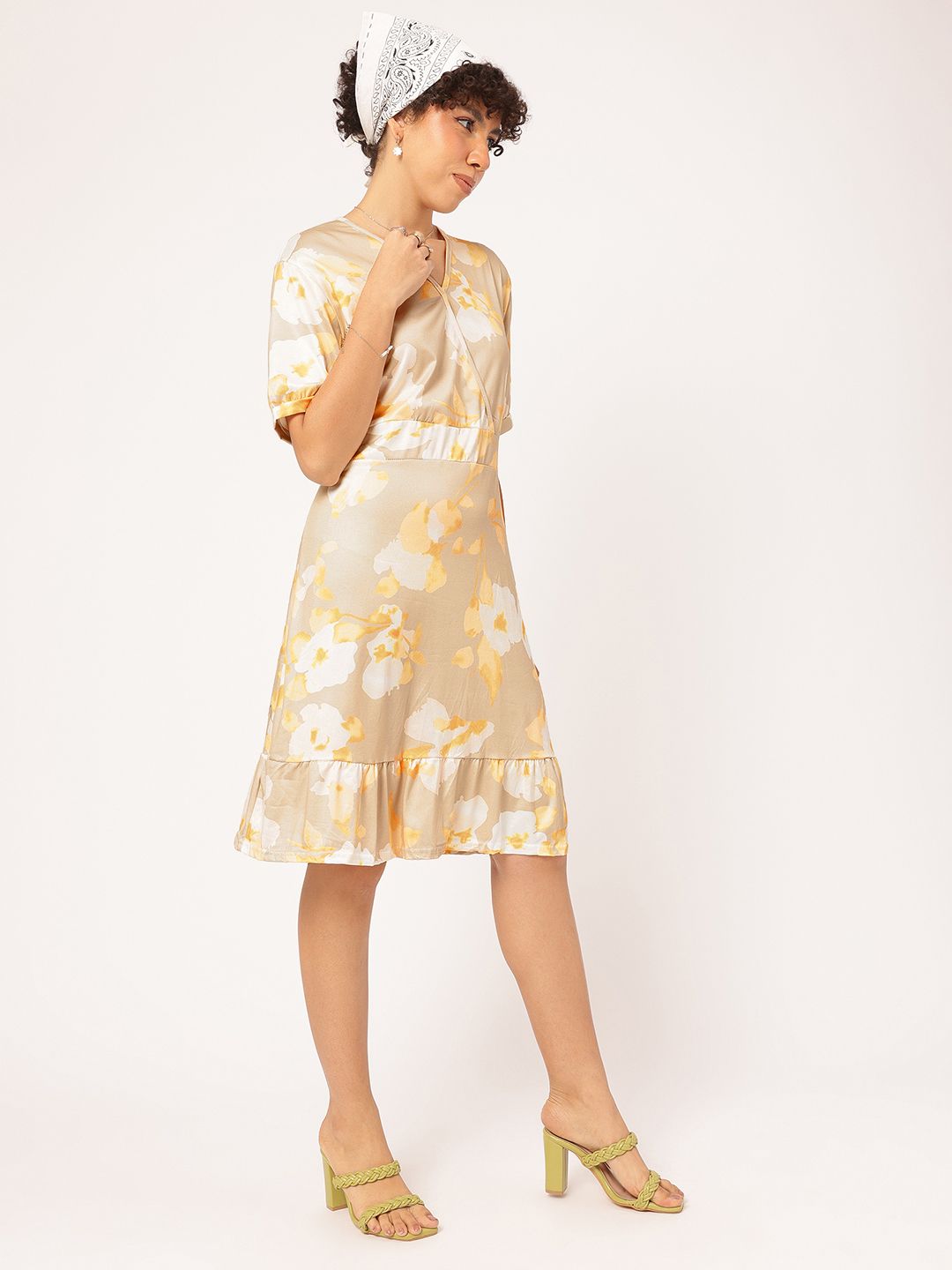 DressBerry Floral Flounce Sheath Dress
