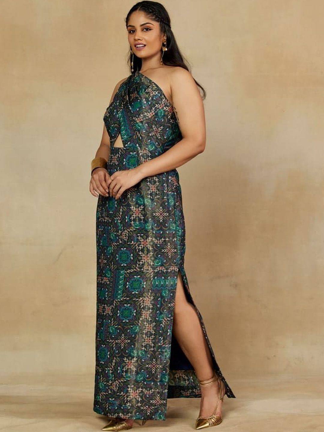 Motif Etnik Mamicha Cetak Pakaian Maxi Sarung Krep