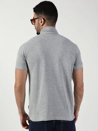 Thomas Scott Men High Neck Solid Casual T-shirt