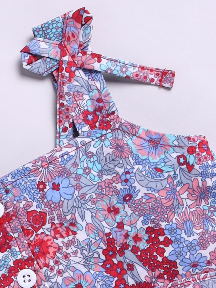Moms Love Infant Girls Cotton Printed Top with Shorts