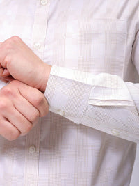 The Indian Garage Co. X Luxe Men Spread Collar Checked Slim Fit Formal Shirt