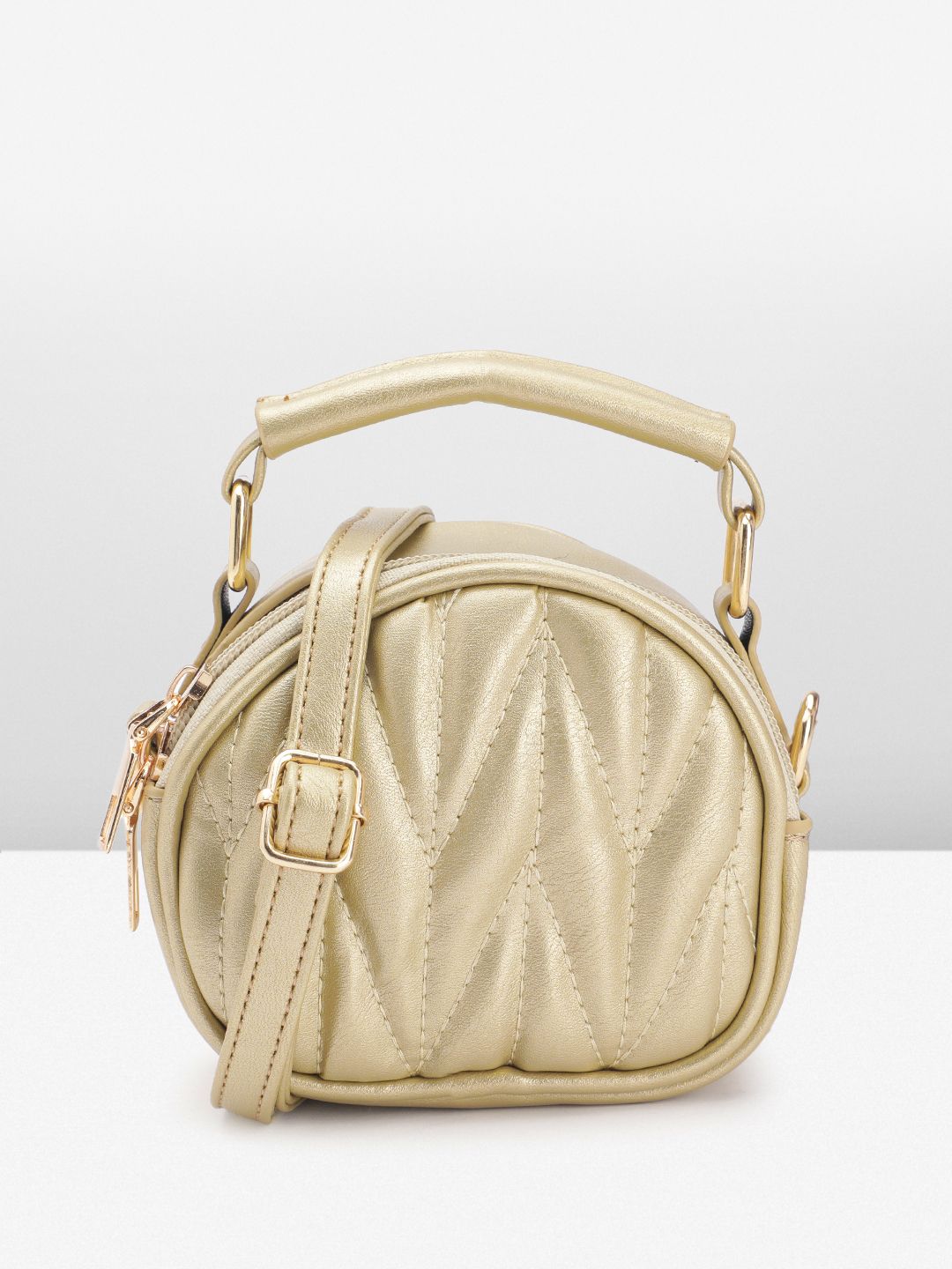 DressBerry Quilted Handheld Bag with Detachable Sling Strap