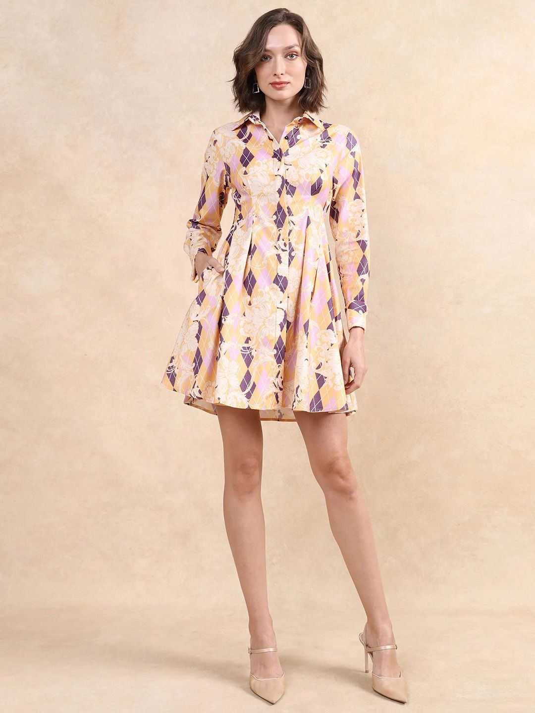 Rareism Women Printed Fit & Flare Dress