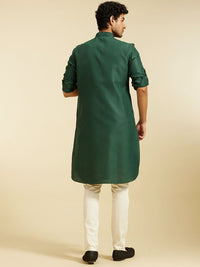 Diwas by Manyavar Shirt Collar Roll-Up Sleeves Pathani Kurta