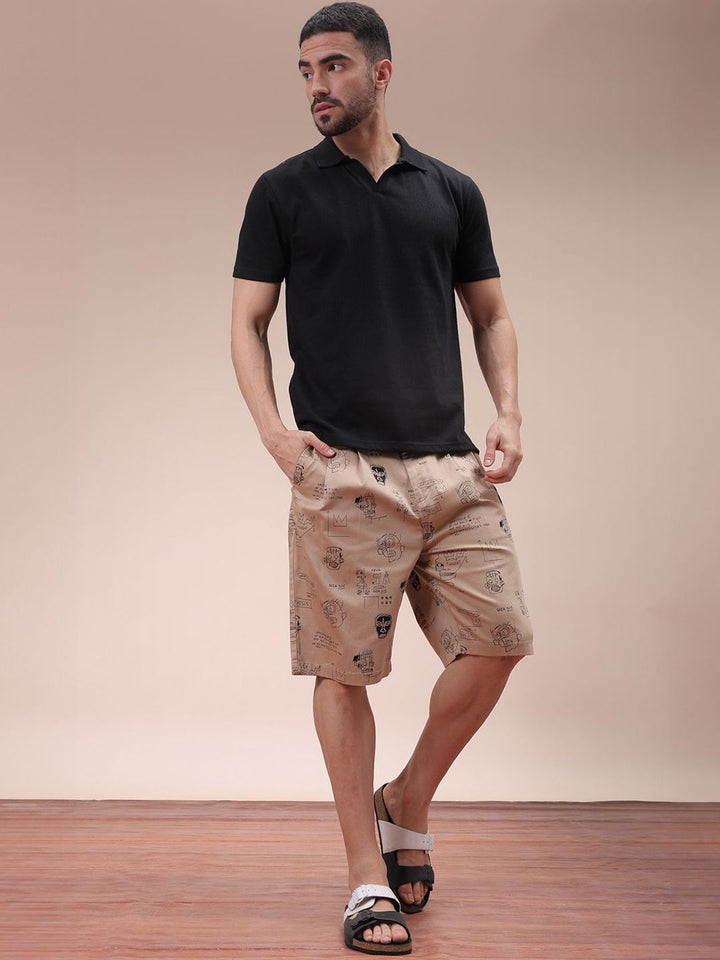 The Indian Garage Co Men Mid-Rise Printed Shorts