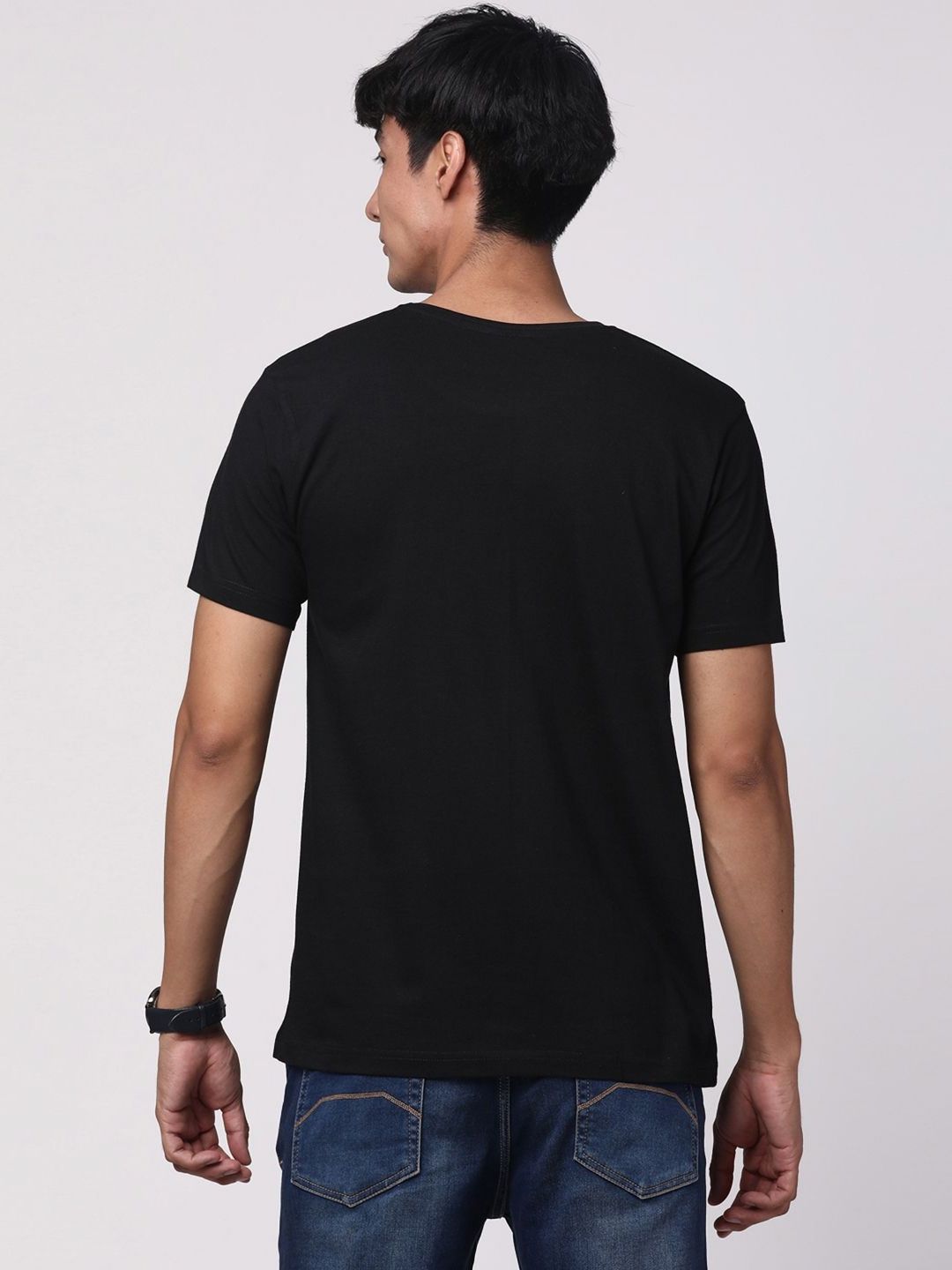 ADRO Men Graphic Printed Round Neck Cotton T-shirt