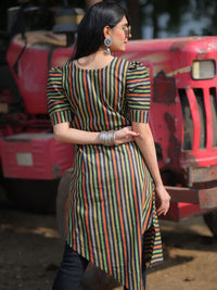 KALINI Women Striped Asymmetrical Kurti