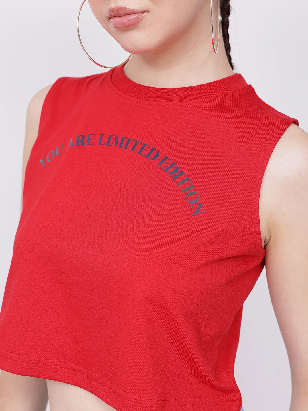 DressBerry Retro Revolution Printed Crop T-shirt