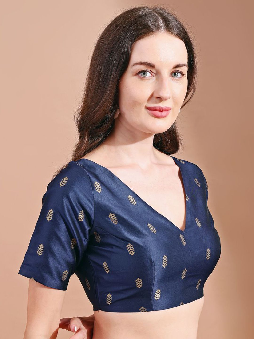 Tikhi Imli Woven Design Saree Blouse