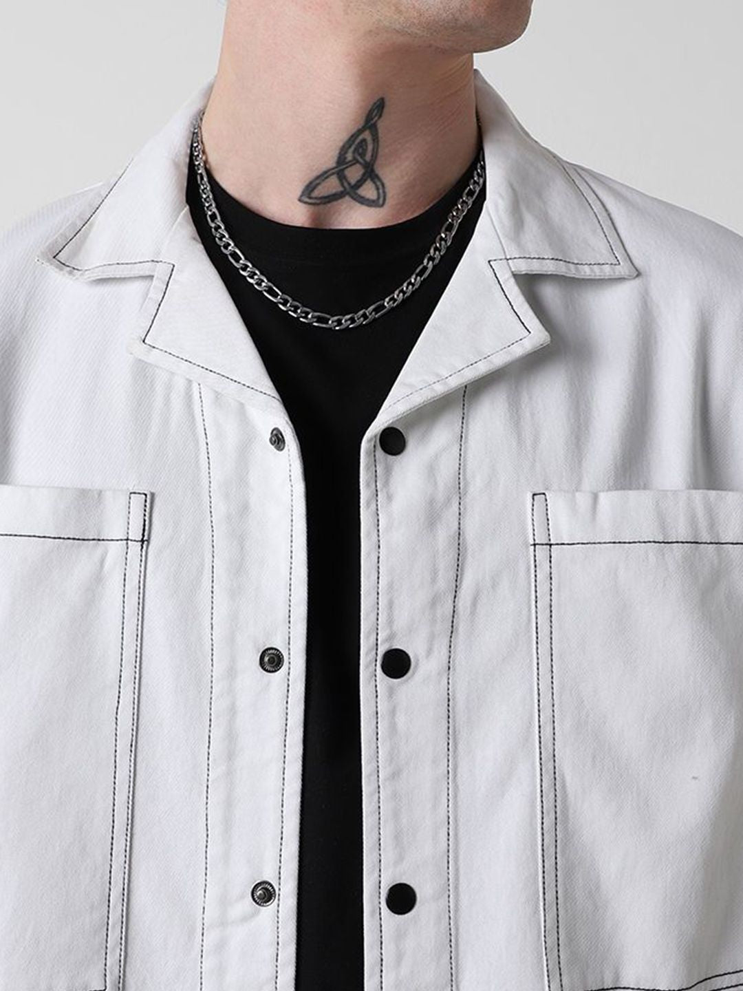 VASTRADO Men Classic Cuban Collar Solid Cotton Oversized Casual Shirt