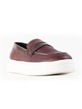 MONKSTORY Chunky Luxe Slip-On Sneakers - Deep Burgundy