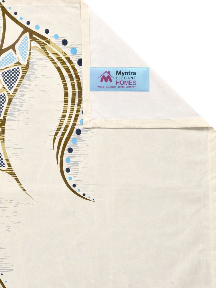 Myntra Elegant Homes Cream-Coloured 300 TC King Double Bedsheet with 2 Pillow Covers