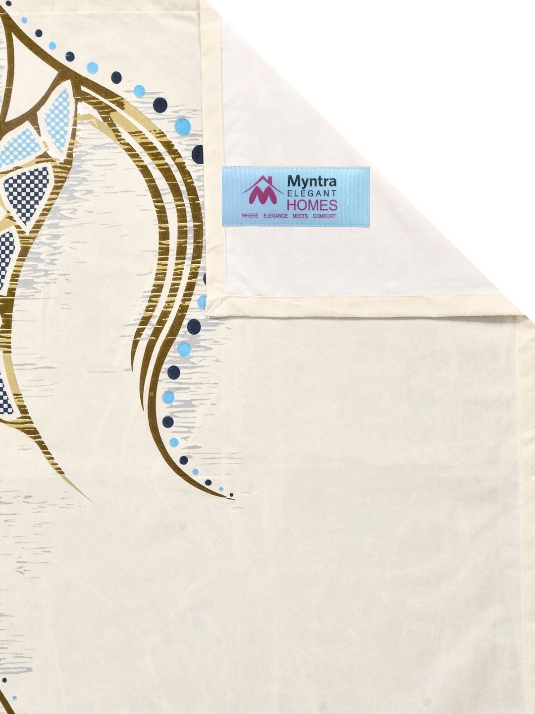 Myntra Elegant Homes Cream-Coloured 300 TC King Double Bedsheet with 2 Pillow Covers