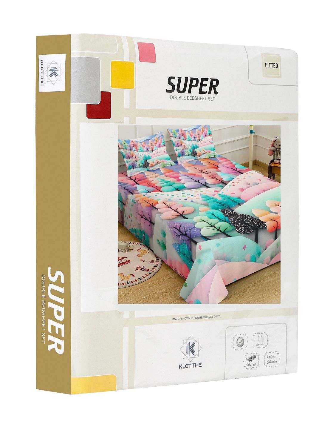 KLOTTHE Multi Floral Printed 400 TC King Superfine Bedsheets