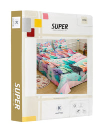 KLOTTHE Multi Floral Printed 400 TC King Superfine Bedsheets