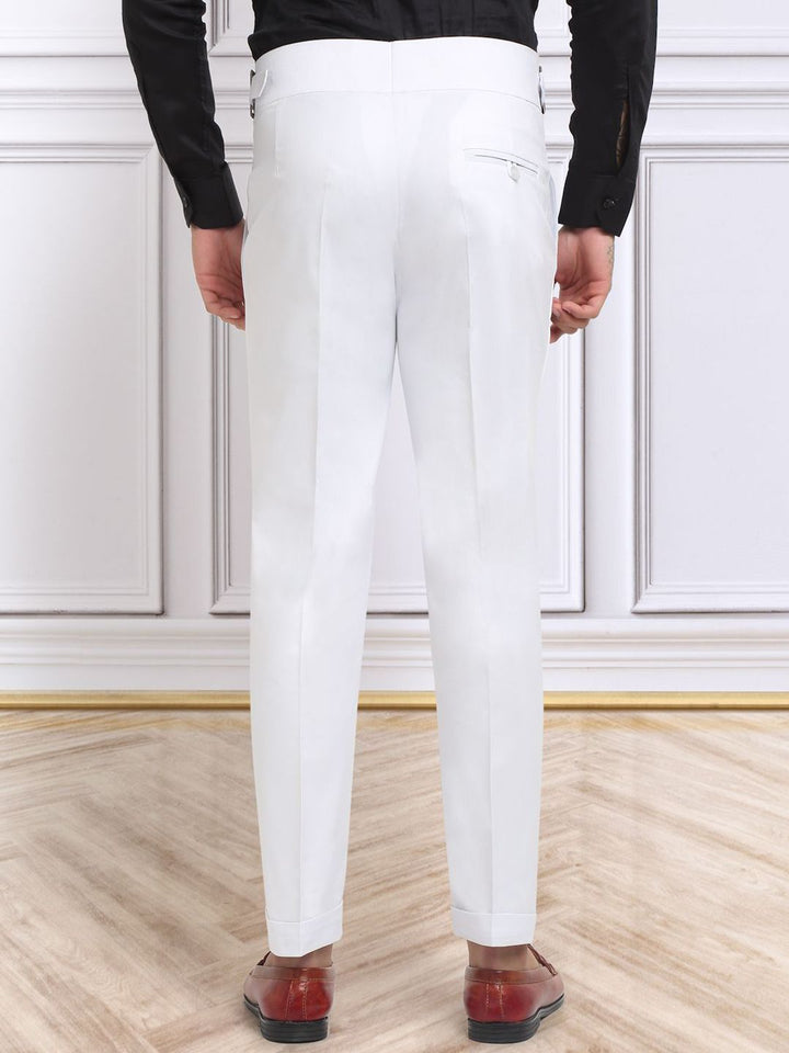 KLOTTHE Men Cotton Rich Solid Slim Fit Italian Gurkha Pants