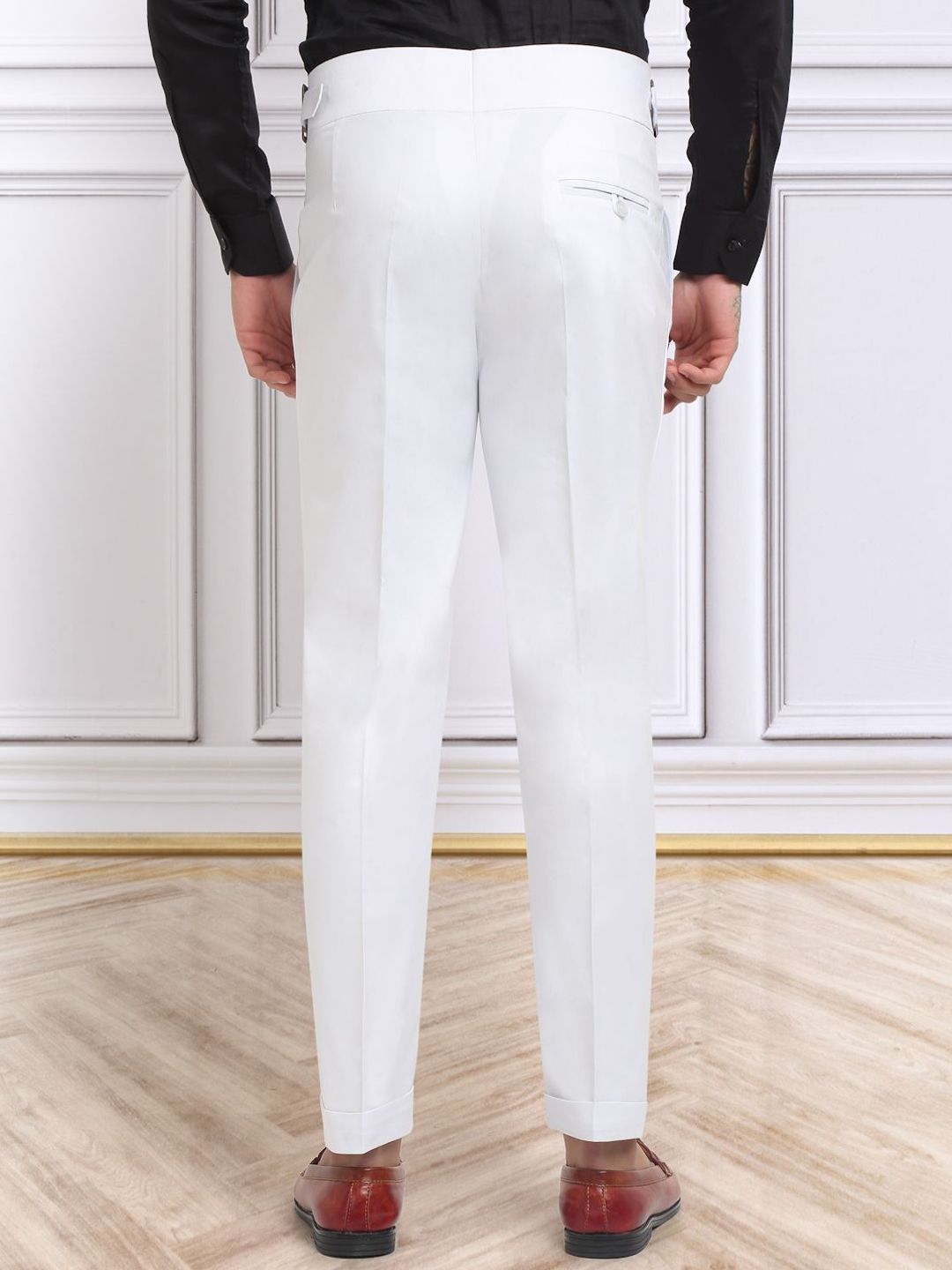 KLOTTHE Men Cotton Rich Solid Slim Fit Italian Gurkha Pants